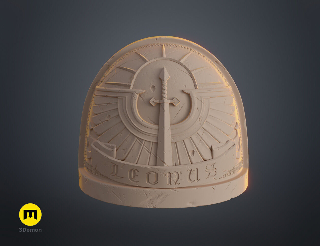 Dark Angels Shoulder Pauldron 3D print model_10