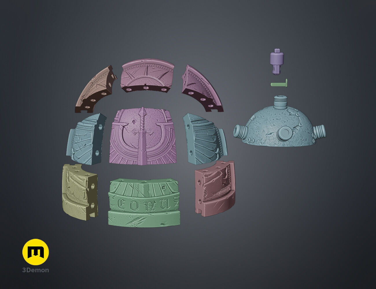 Dark Angels Shoulder Pauldron 3D print model_3