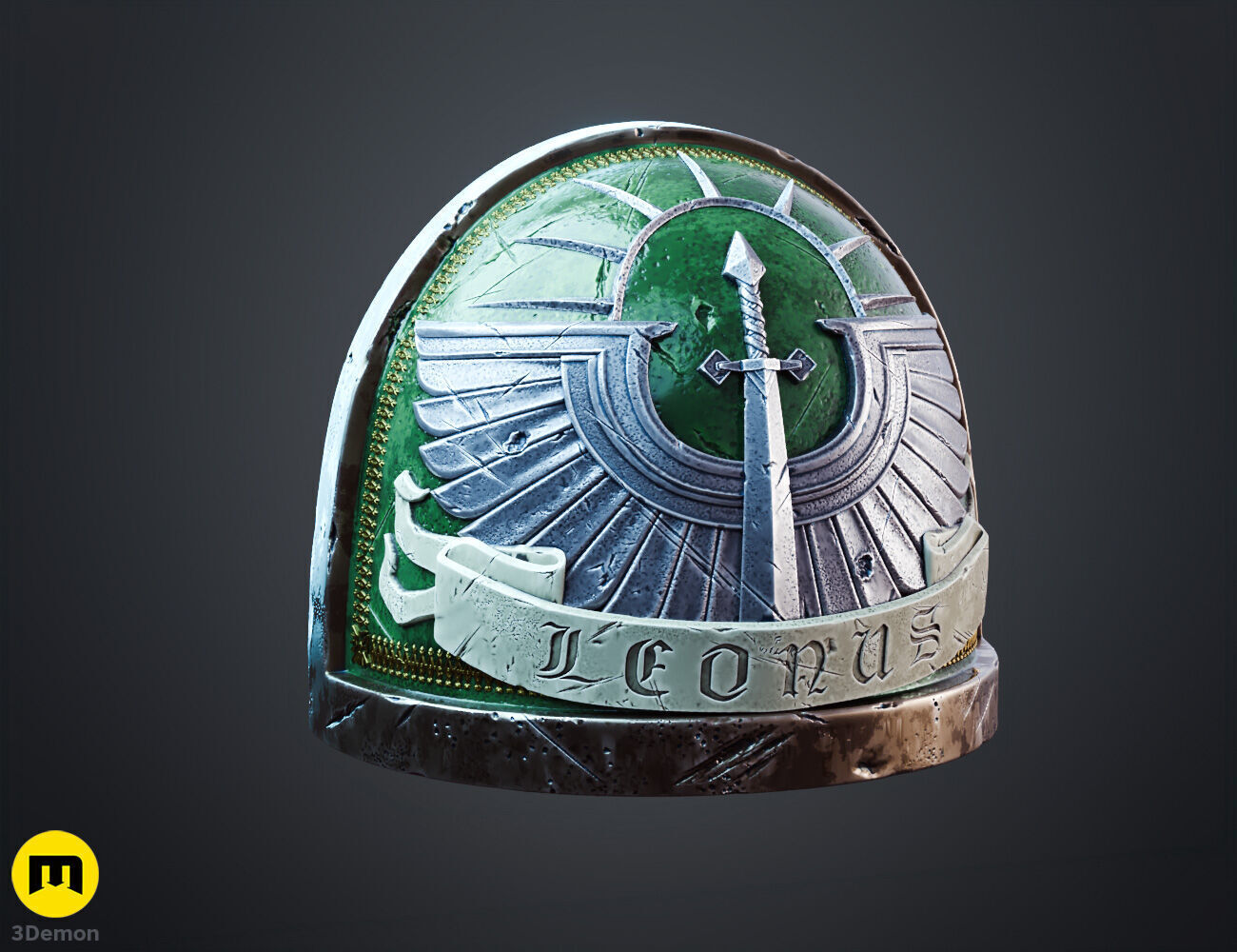 Dark Angels Shoulder Pauldron 3D print model_14