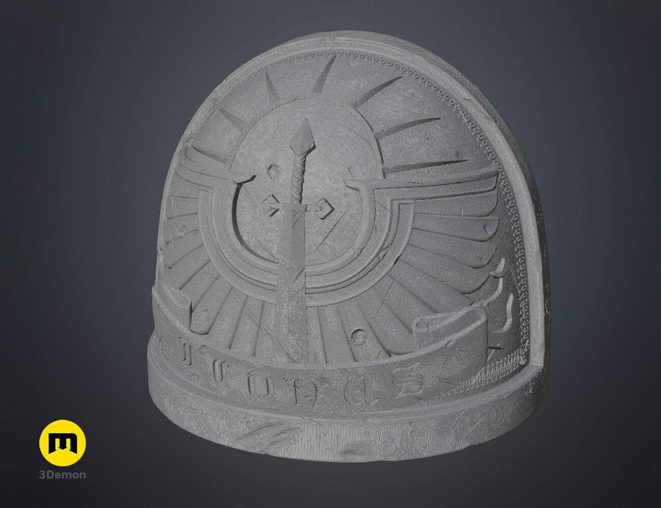 Dark Angels Shoulder Pauldron 3D print model_15