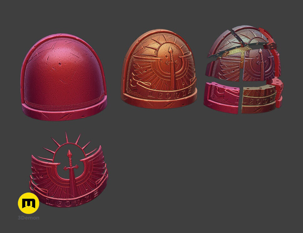 Dark Angels Shoulder Pauldron 3D print model_11