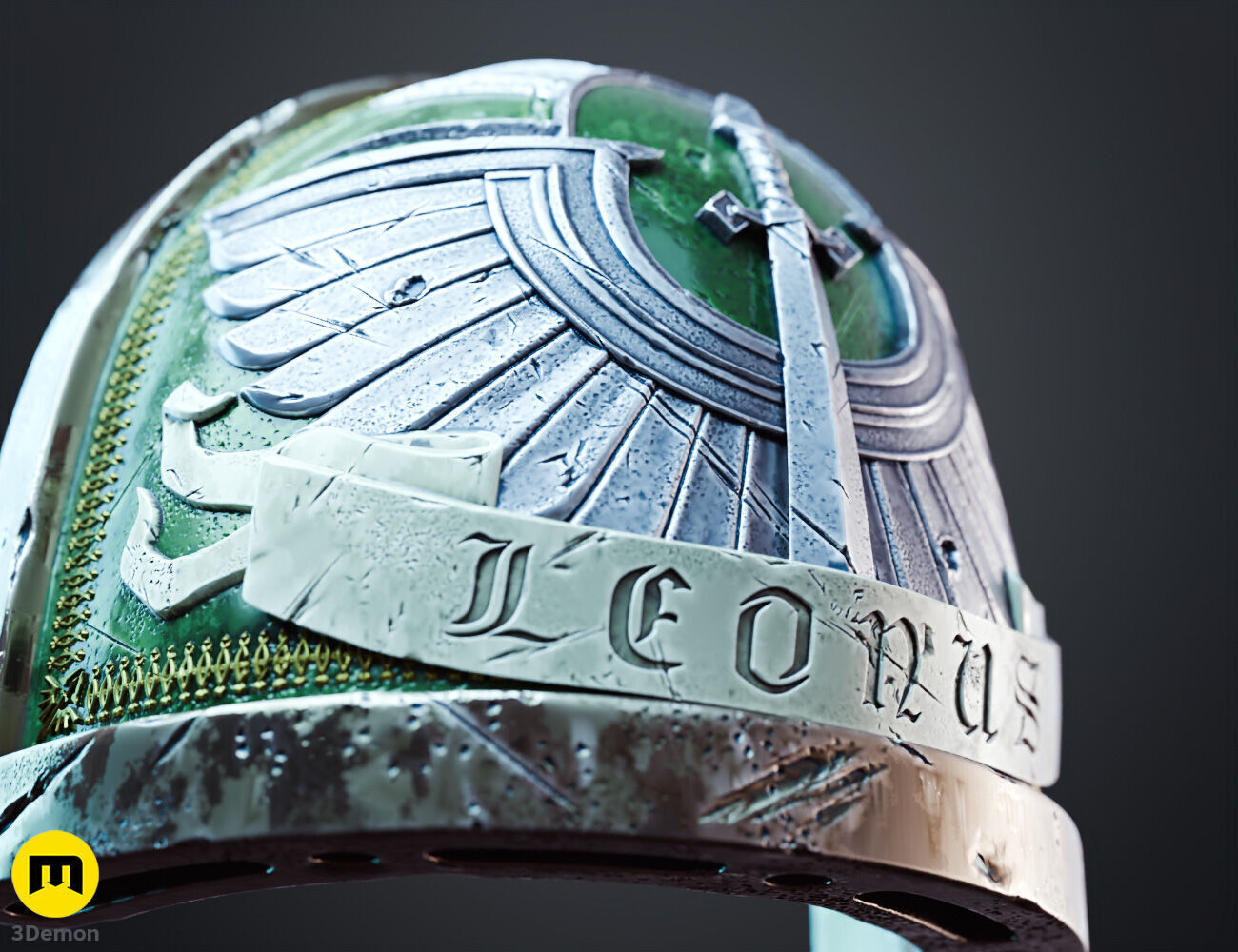 Dark Angels Shoulder Pauldron 3D print model_2