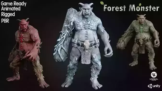 ForestMonster4 Low-poly 3D model