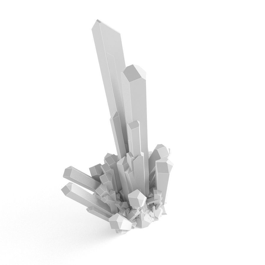 Crystal Diamond Low Poly Realistic krystal Low-poly 3D model_1