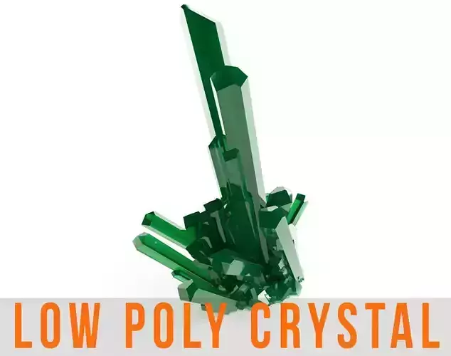 Crystal Diamond Low Poly Realistic krystal Low-poly 3D model Crystal Diamond Low Poly Realistic krystal Low-poly 3D model