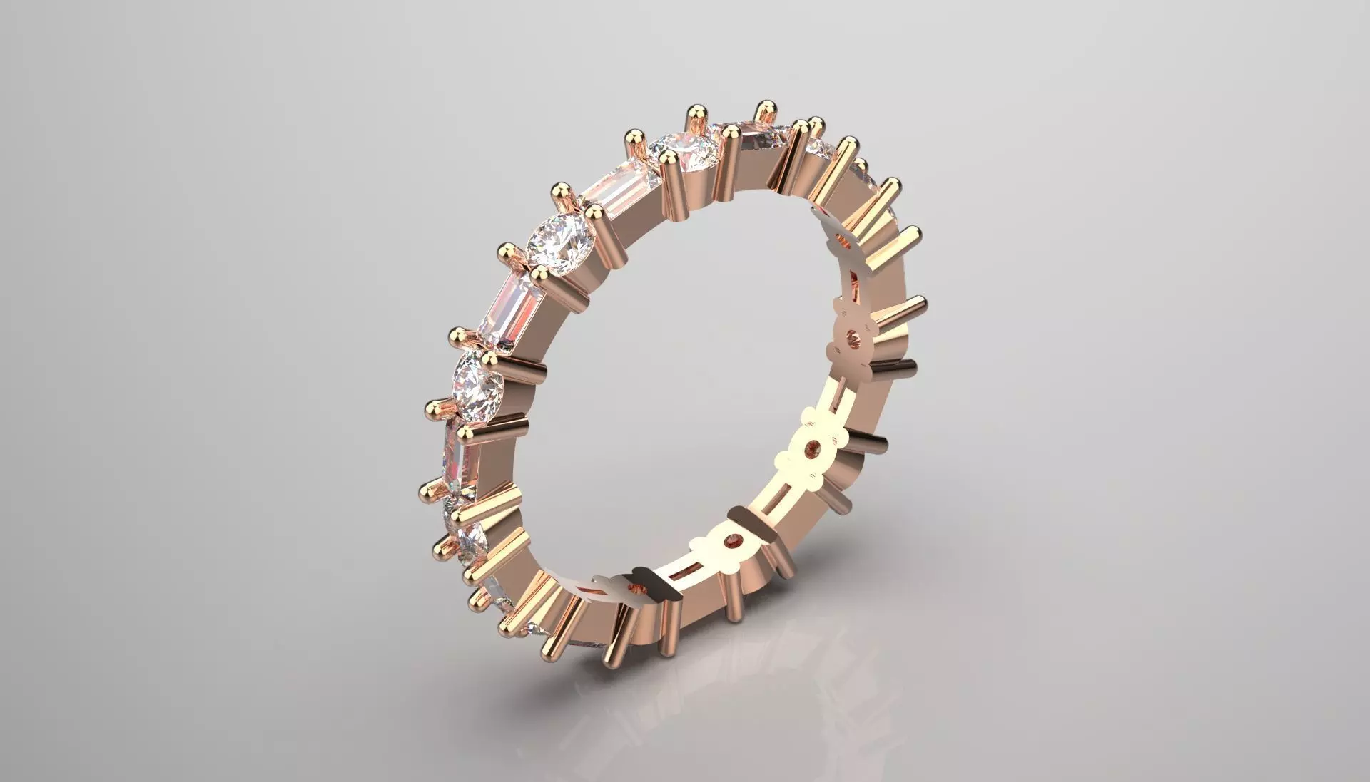 Luxury bride diamond ring cad jewelry file rr0029 3D print model