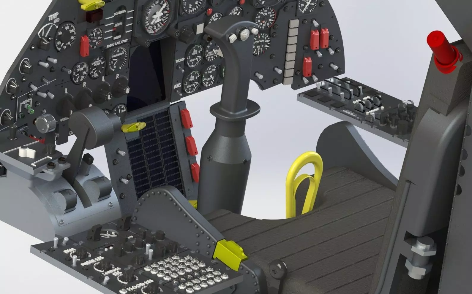 SR71 Complet cockpit HD work 3D print model_22