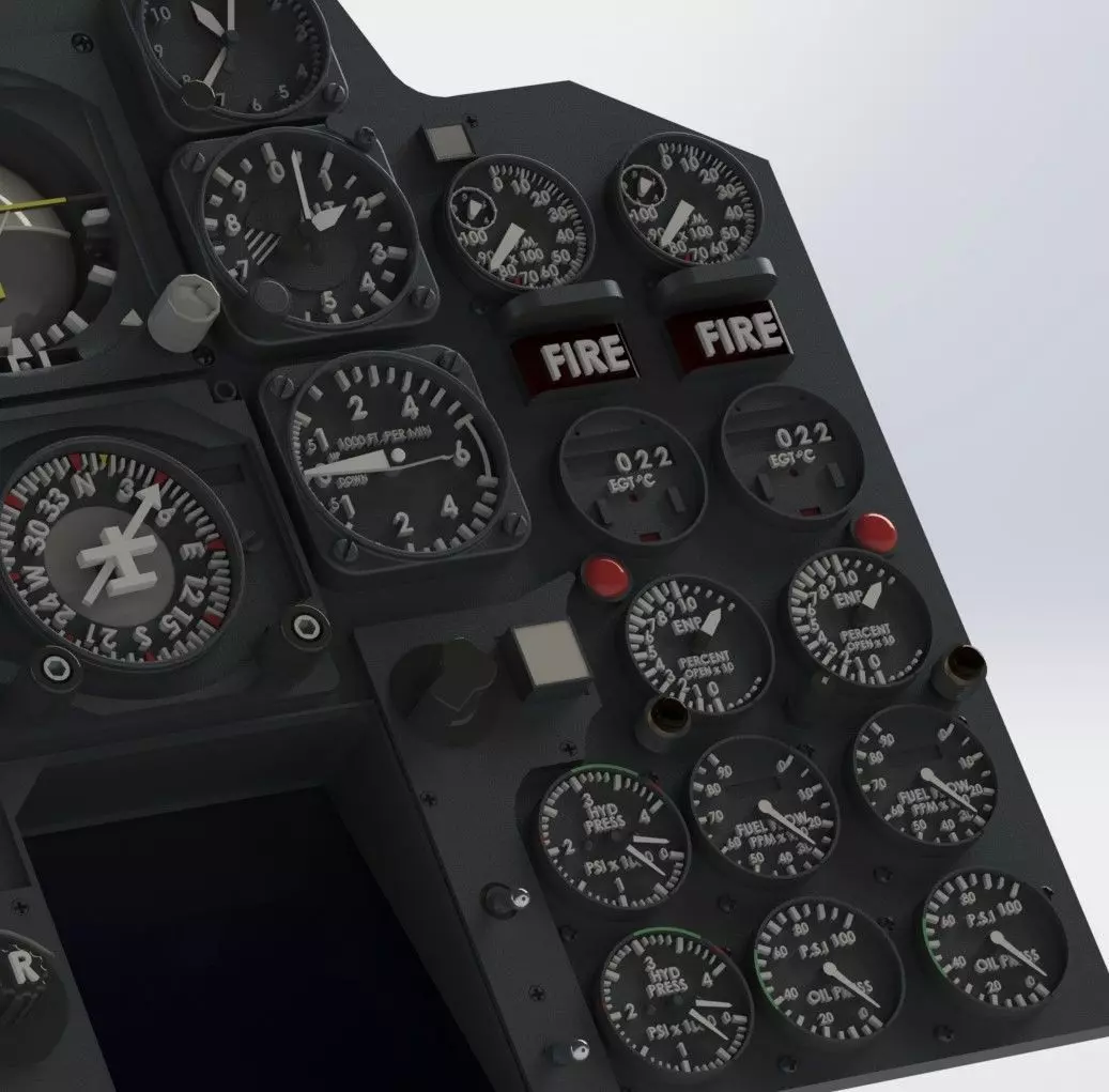 SR71 Complet cockpit HD work 3D print model_33