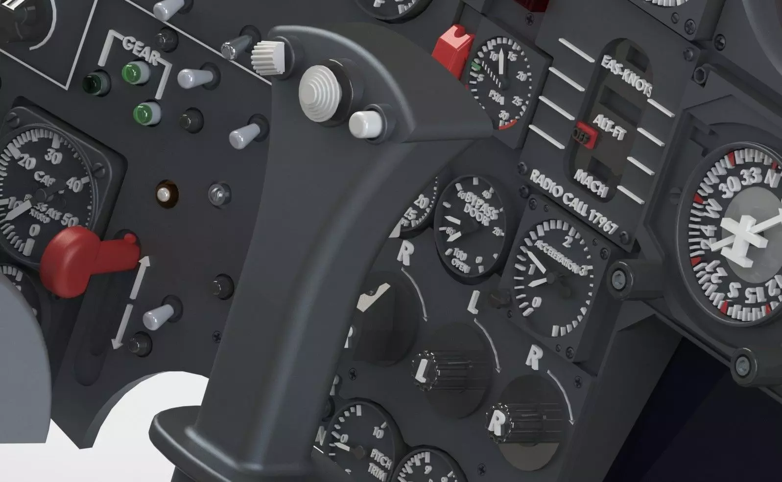 SR71 Complet cockpit HD work 3D print model_24