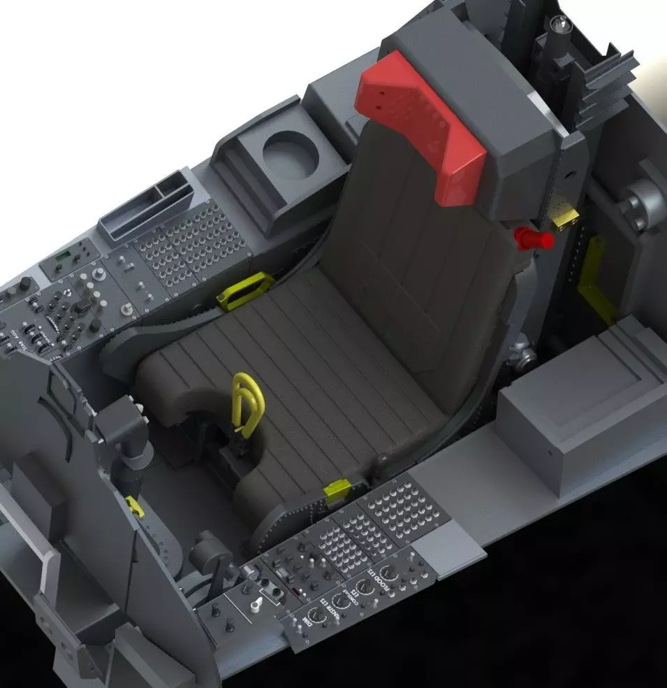 SR71 Complet cockpit HD work 3D print model_39