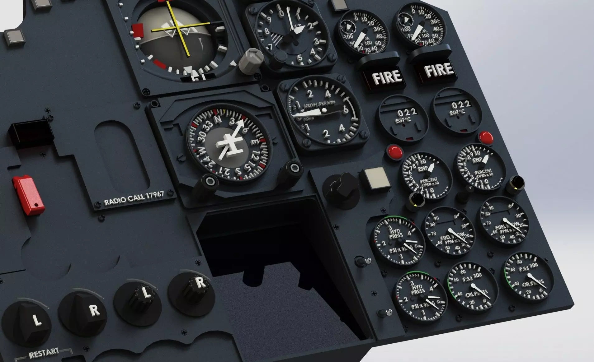 SR71 Complet cockpit HD work 3D print model_43