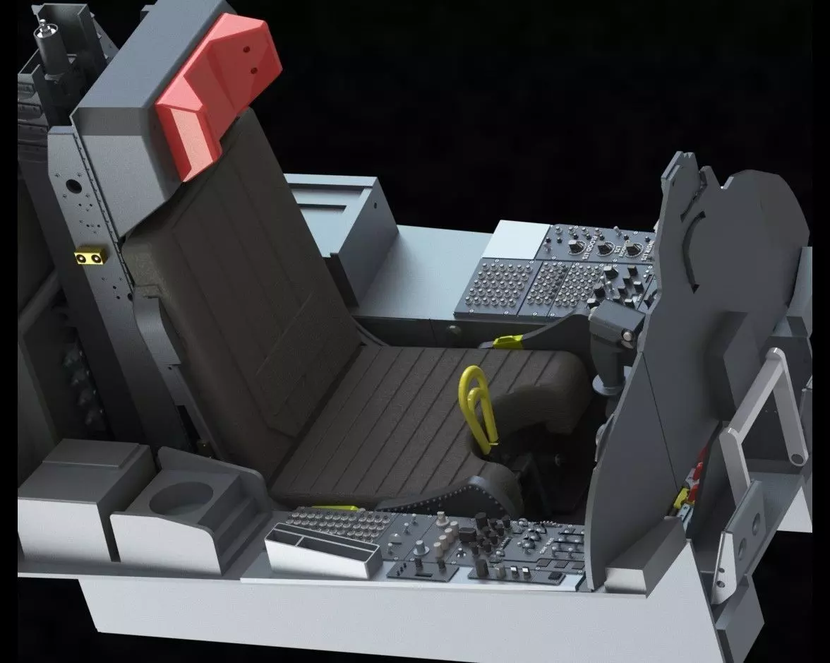 SR71 Complet cockpit HD work 3D print model_37