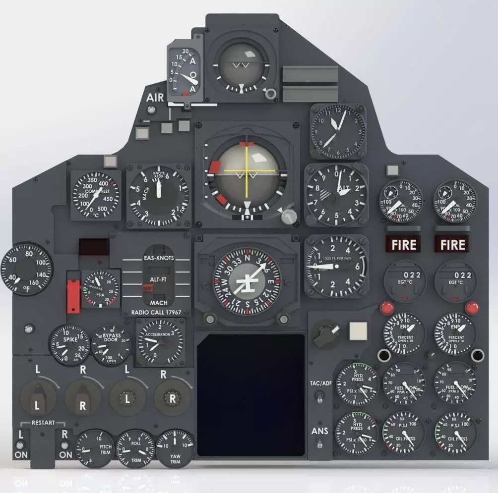 SR71 Complet cockpit HD work 3D print model_45