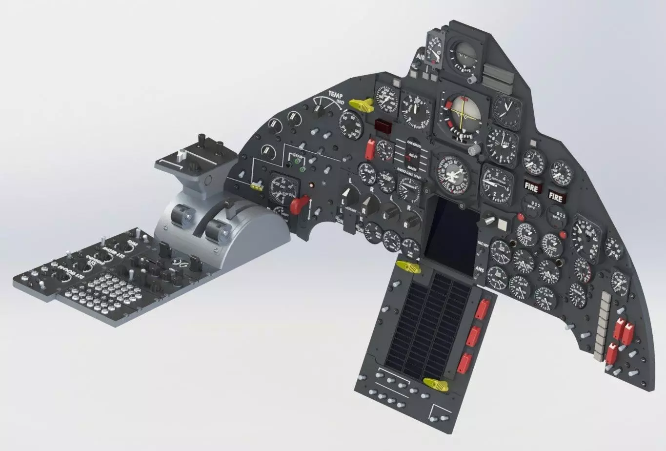 SR71 Complet cockpit HD work 3D print model_4