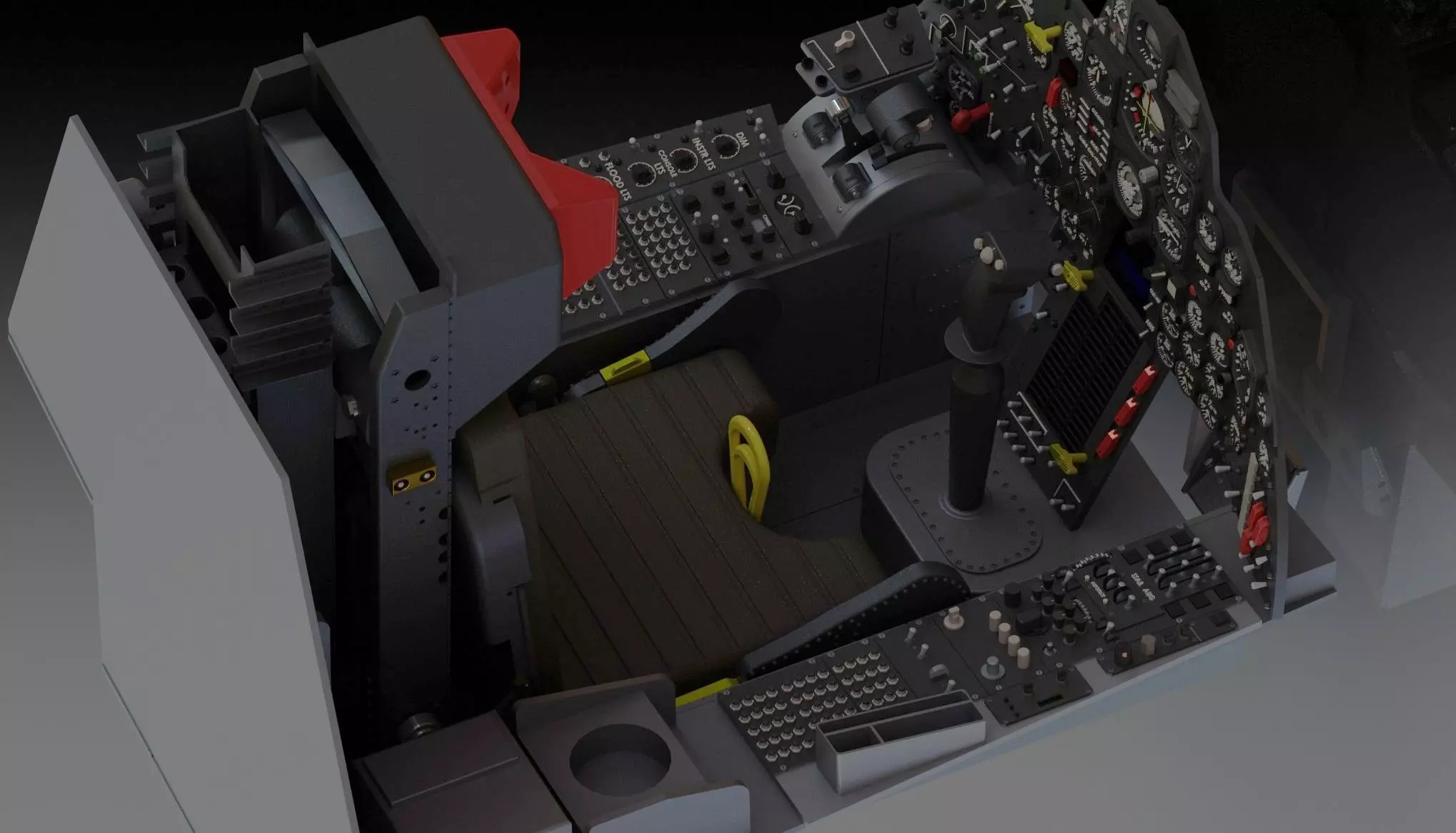 SR71 Complet cockpit HD work 3D print model_30