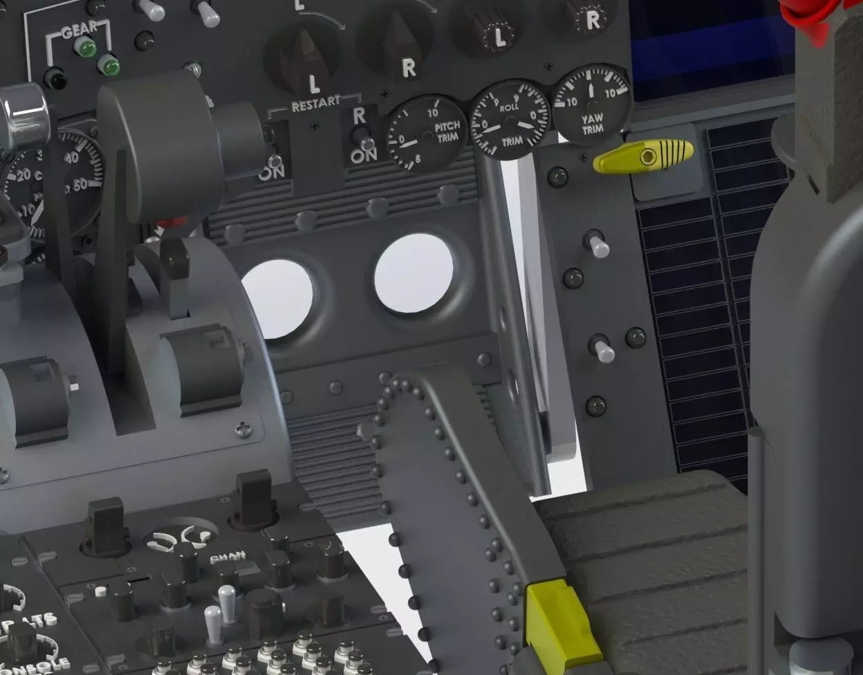 SR71 Complet cockpit HD work 3D print model_28