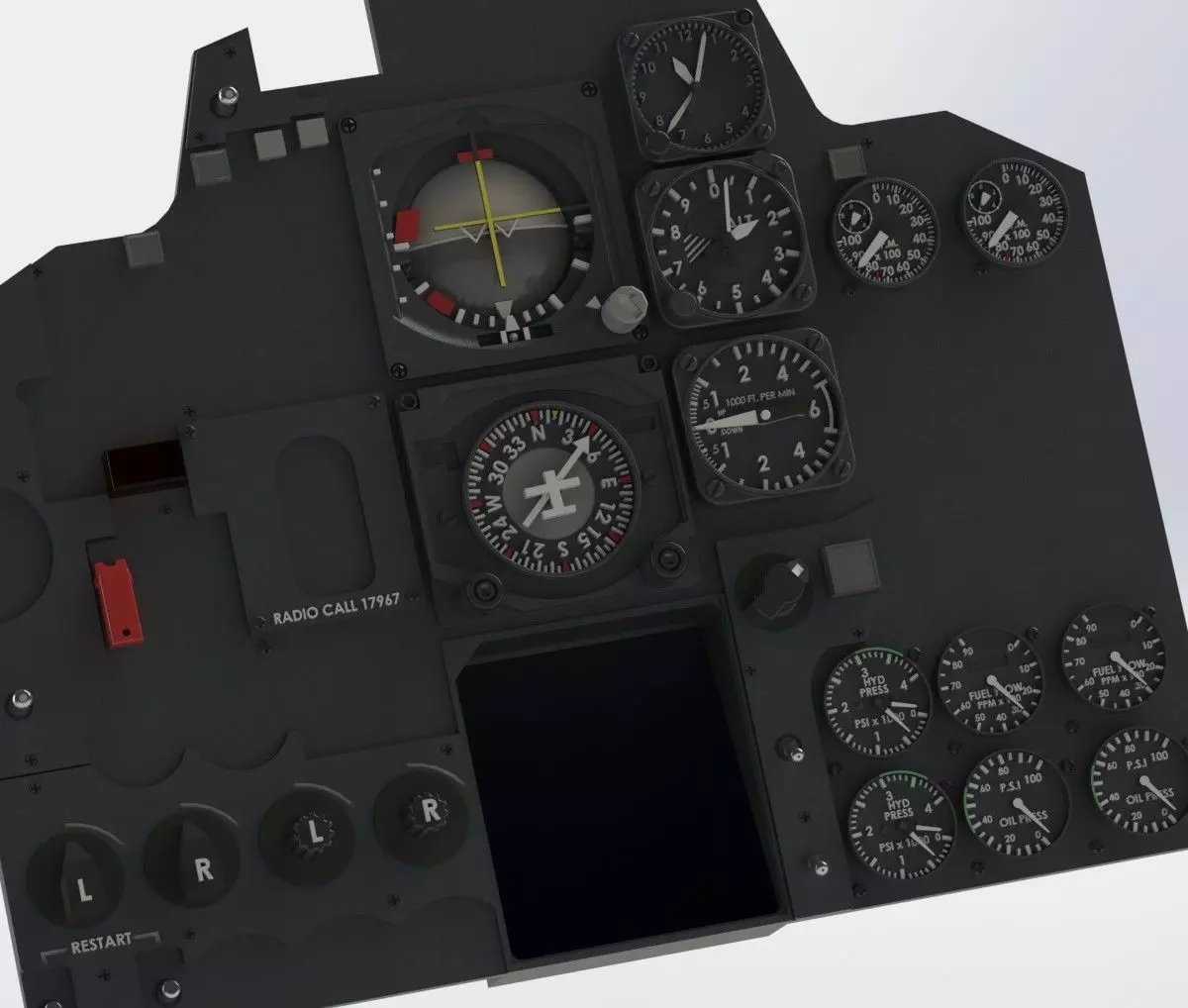 SR71 Complet cockpit HD work 3D print model_14