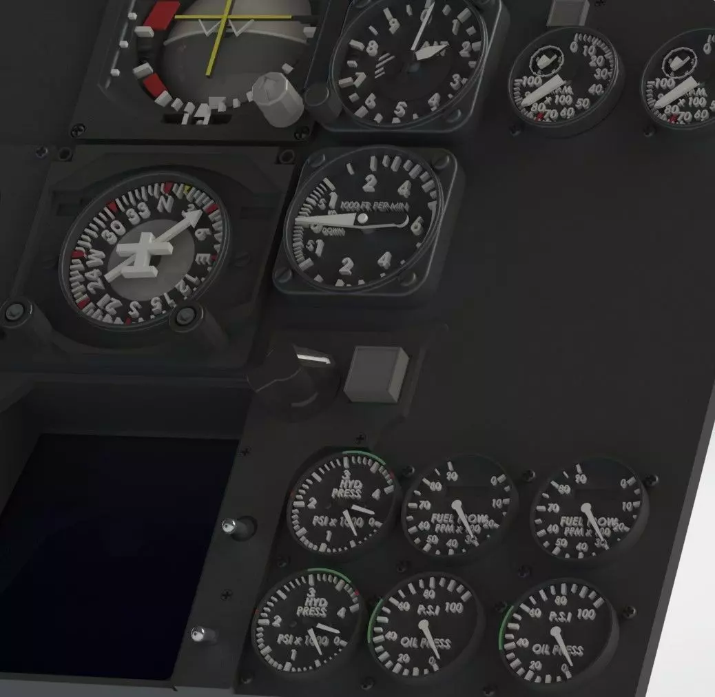 SR71 Complet cockpit HD work 3D print model_23