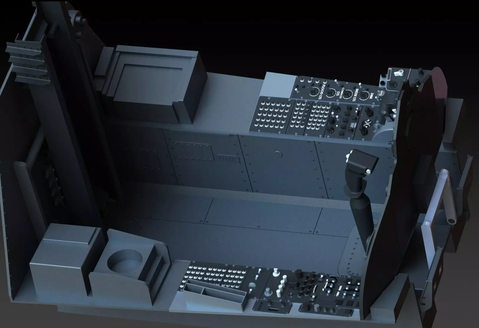 SR71 Complet cockpit HD work 3D print model_31