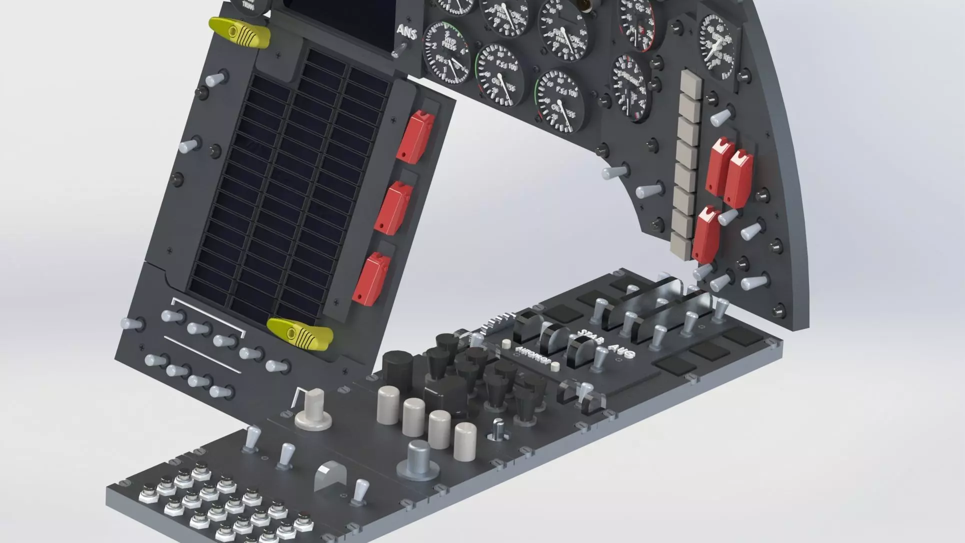SR71 Complet cockpit HD work 3D print model_15