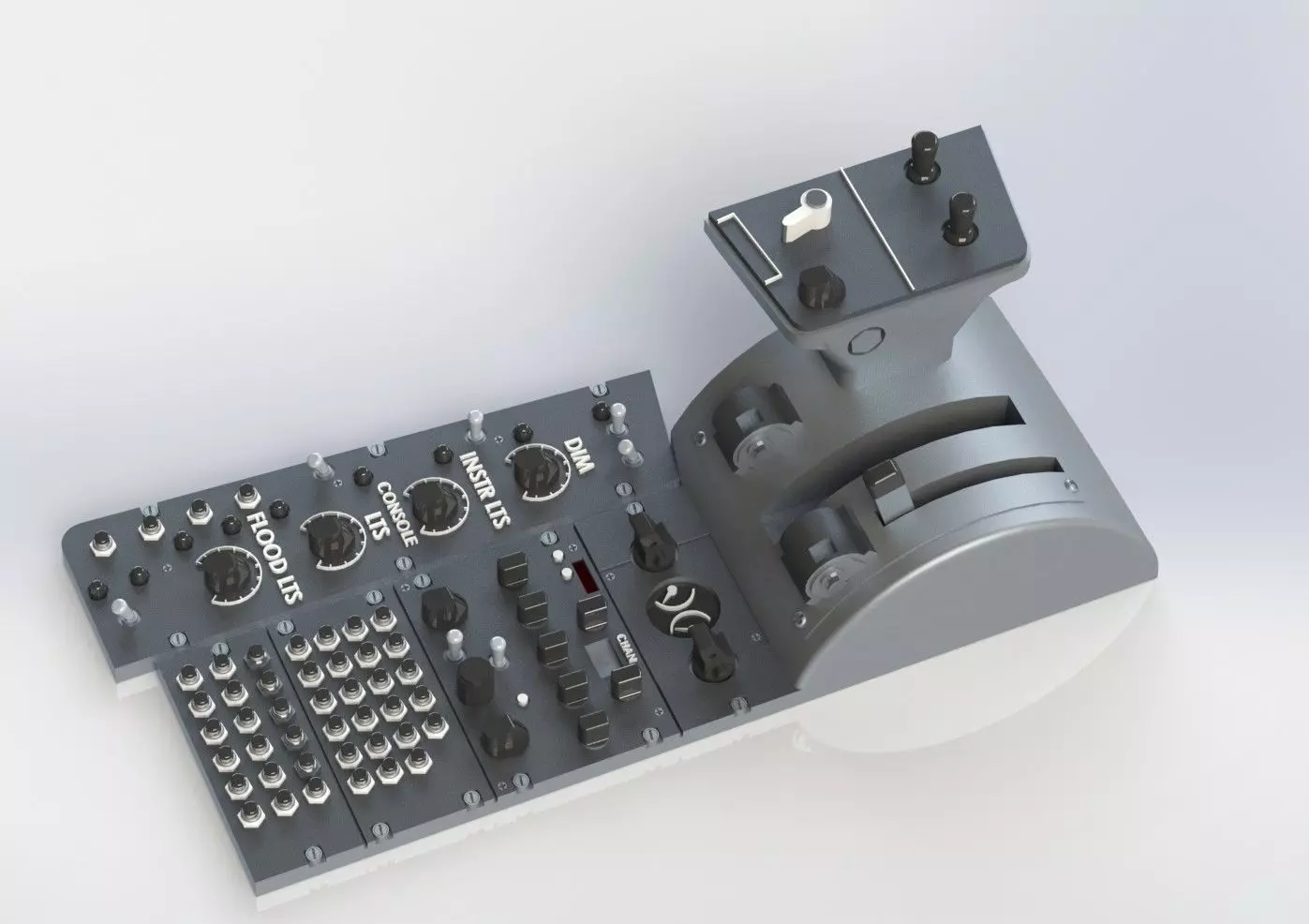 SR71 Complet cockpit HD work 3D print model_11