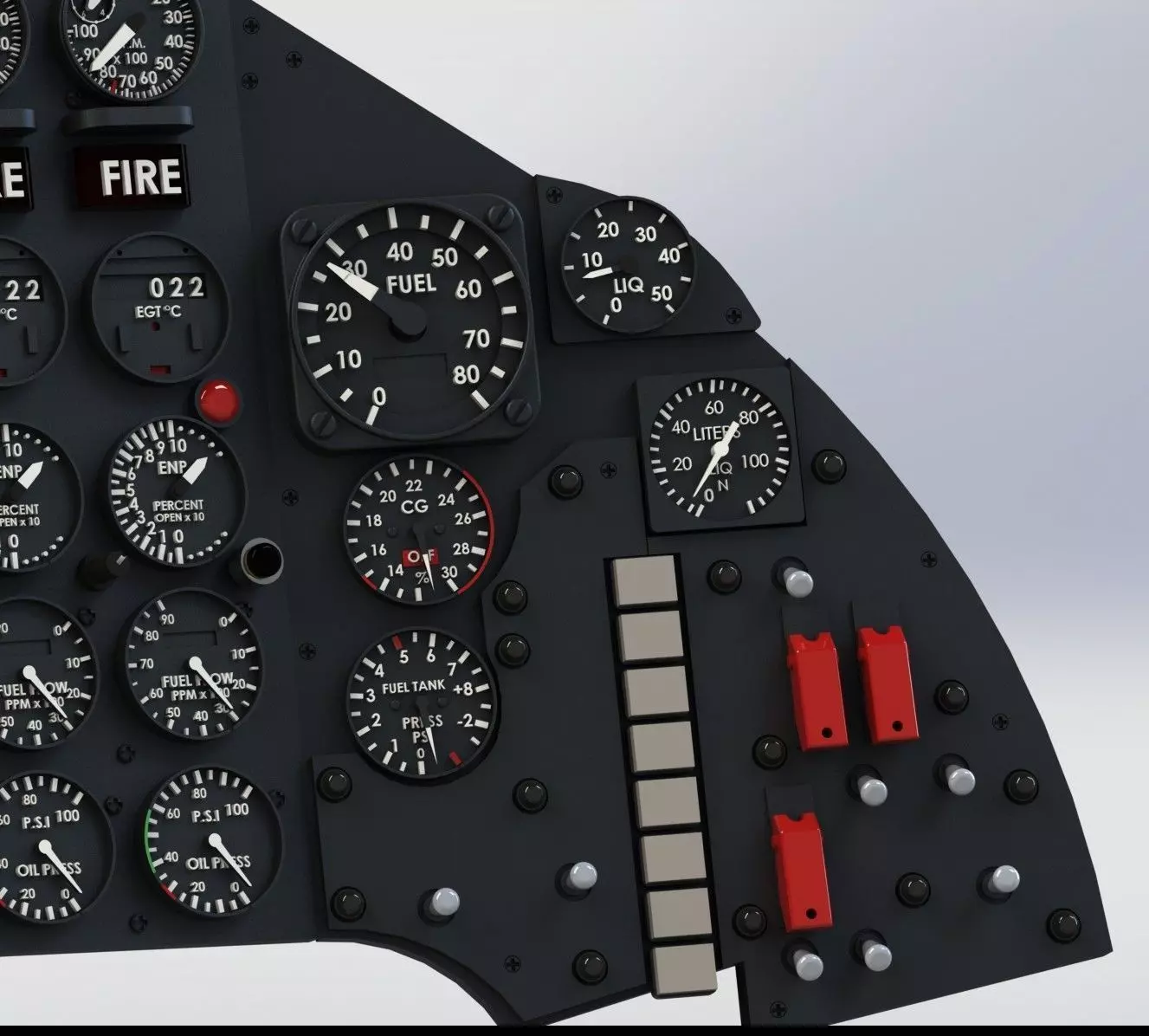 SR71 Complet cockpit HD work 3D print model_10