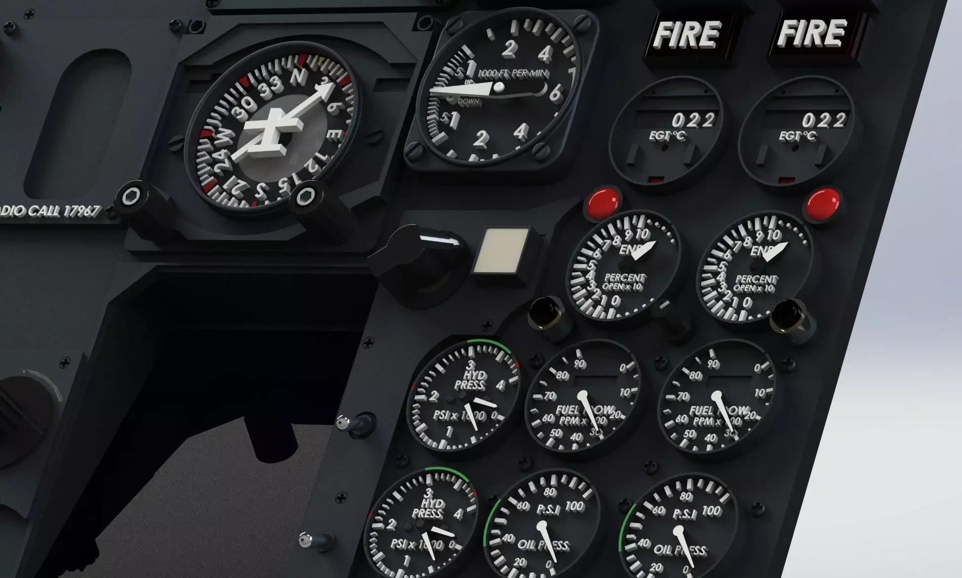 SR71 Complet cockpit HD work 3D print model_44