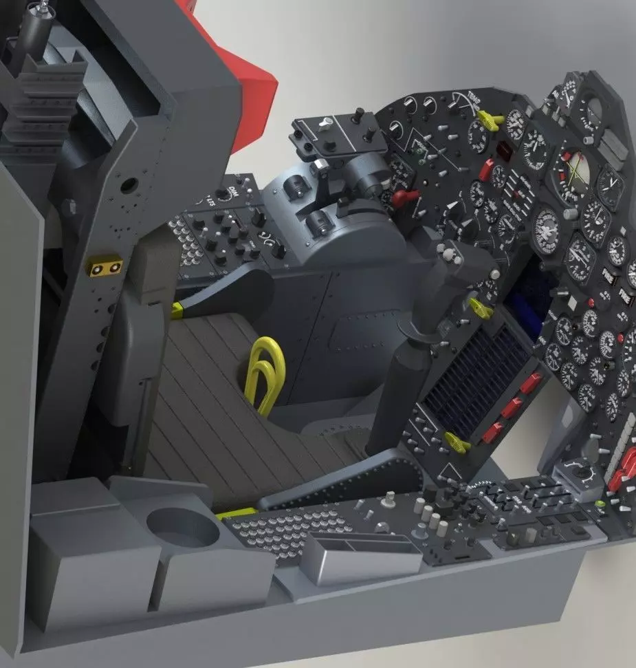 SR71 Complet cockpit HD work 3D print model_38