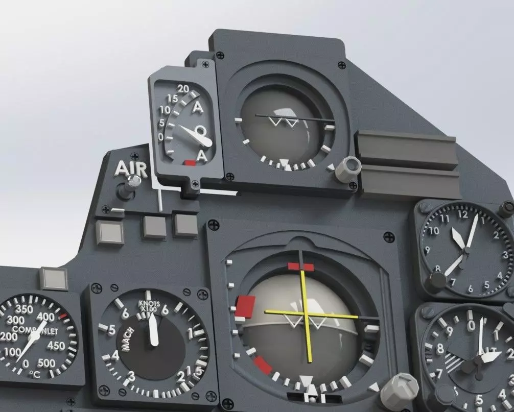 SR71 Complet cockpit HD work 3D print model_47