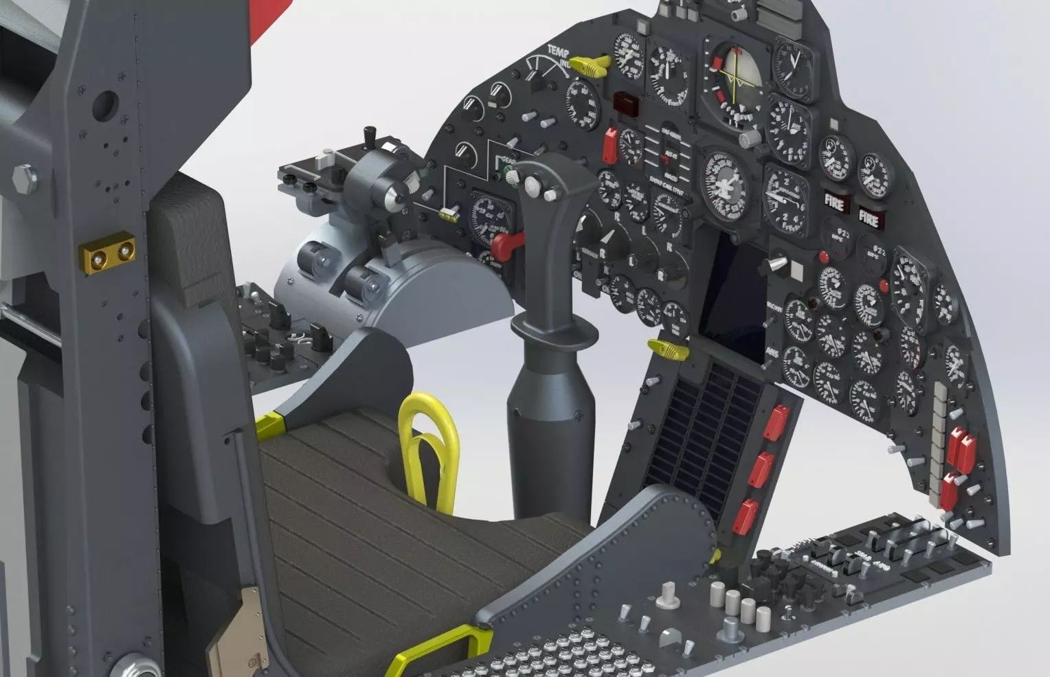 SR71 Complet cockpit HD work 3D print model_2