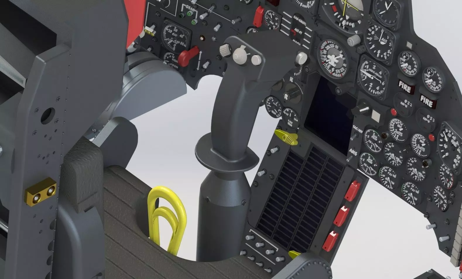 SR71 Complet cockpit HD work 3D print model_25