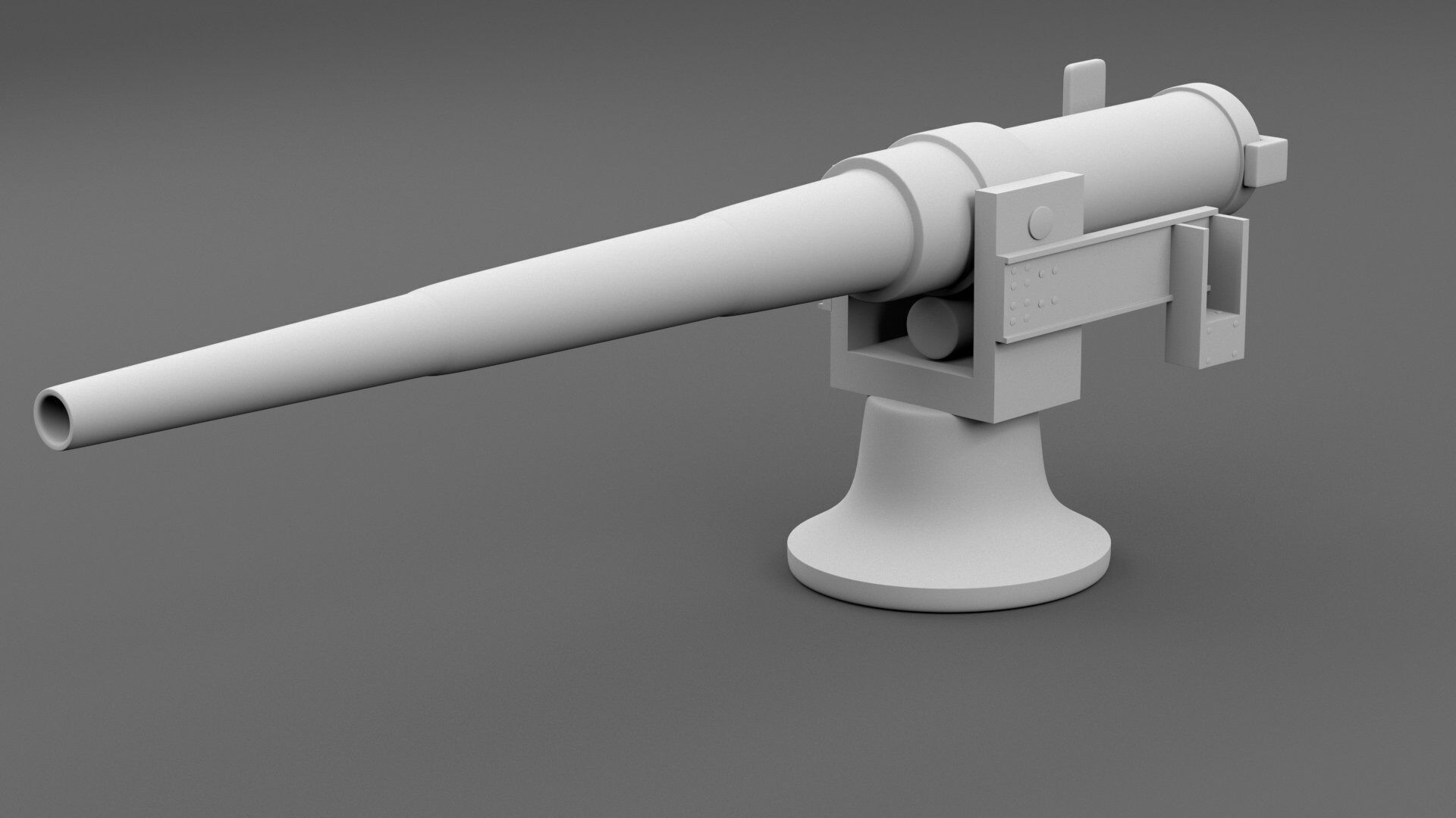 small artilery 3d model pbr Low-poly 3D model_8