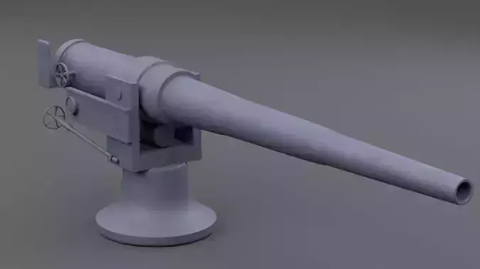 small artilery 3d model pbr