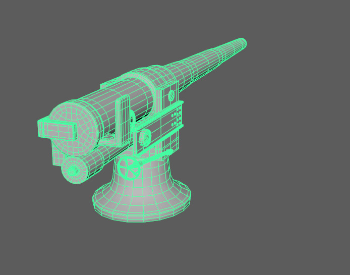 small artilery 3d model pbr Low-poly 3D model_18