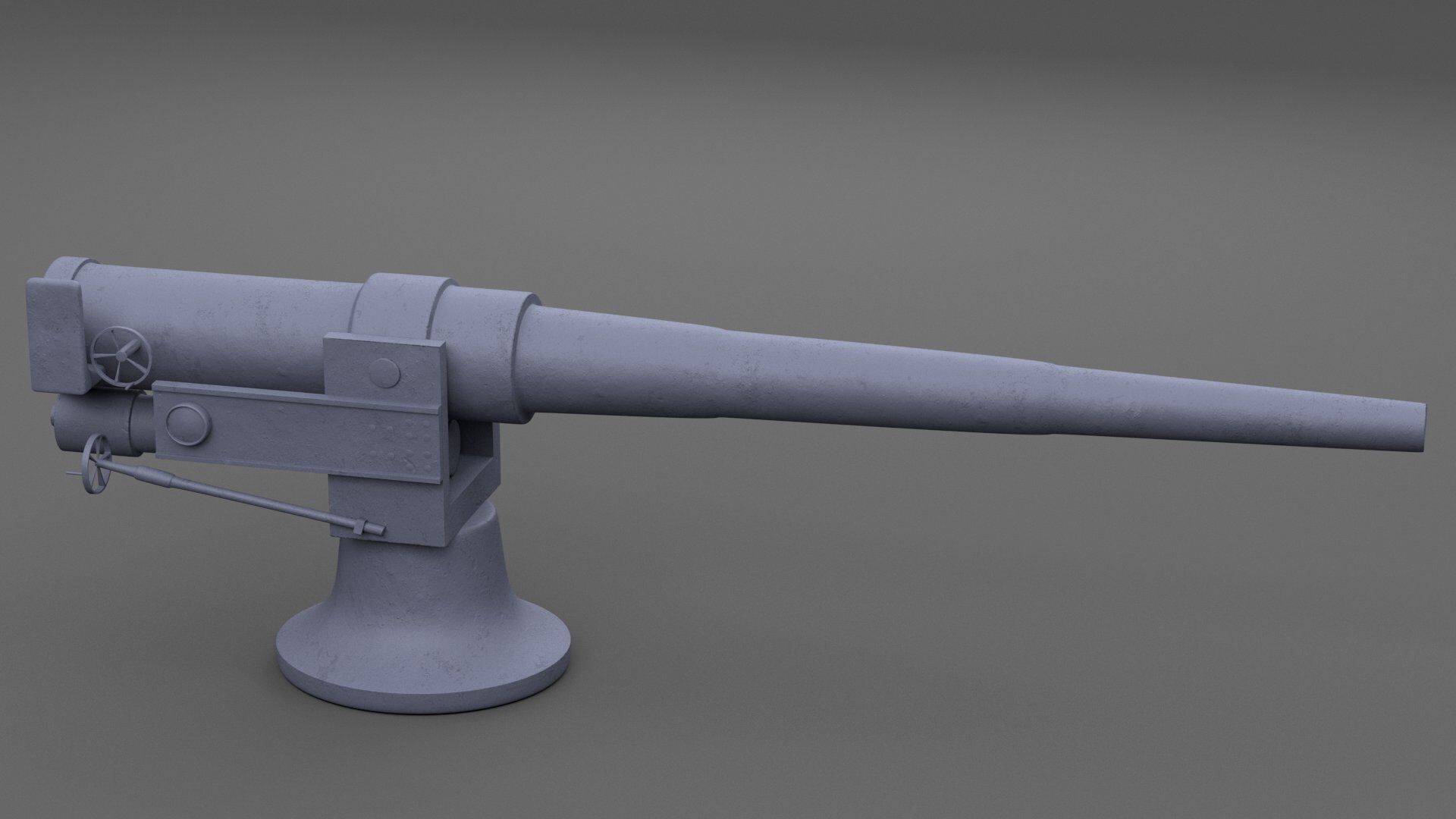 small artilery 3d model pbr Low-poly 3D model_1