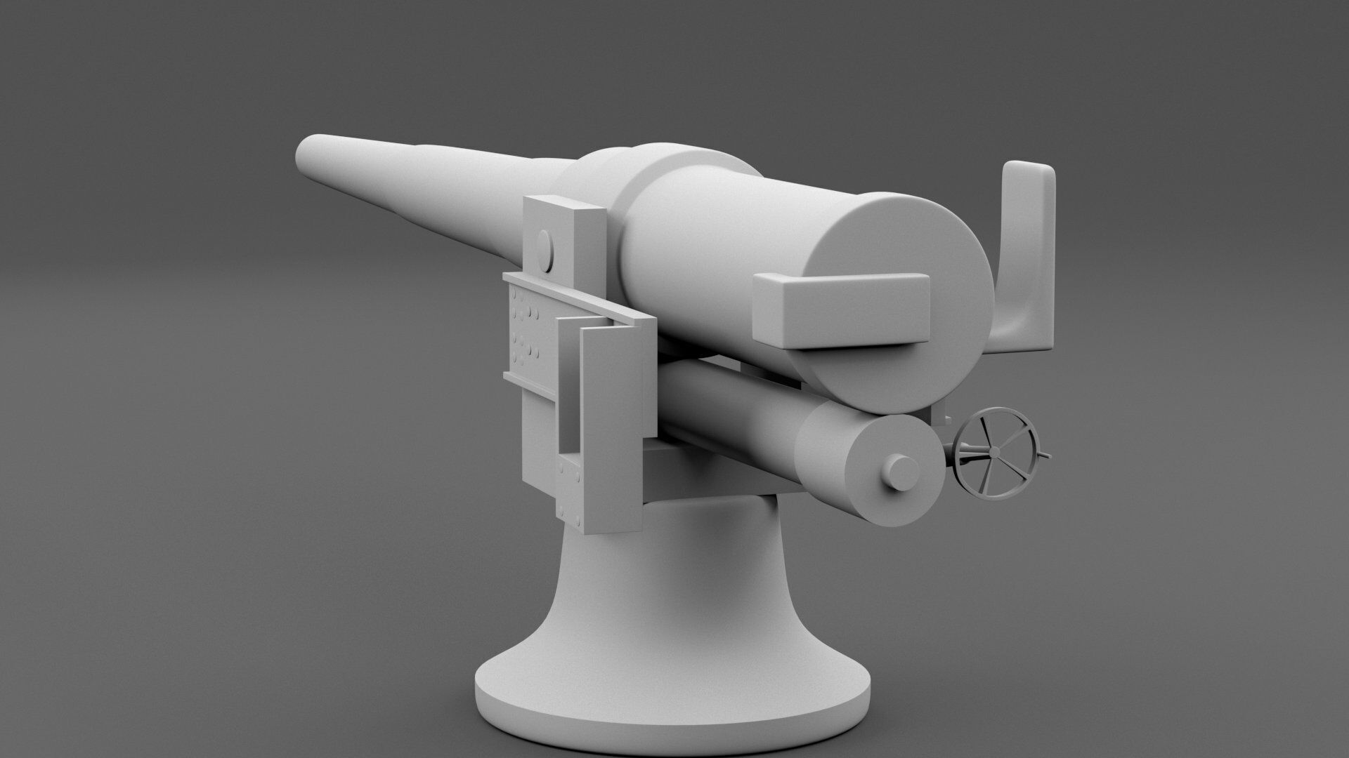 small artilery 3d model pbr Low-poly 3D model_12