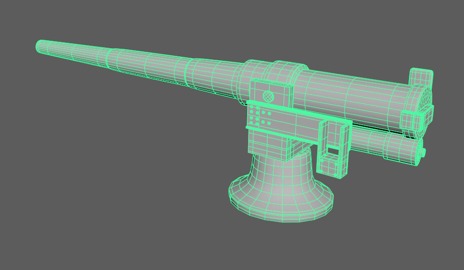 small artilery 3d model pbr Low-poly 3D model_19