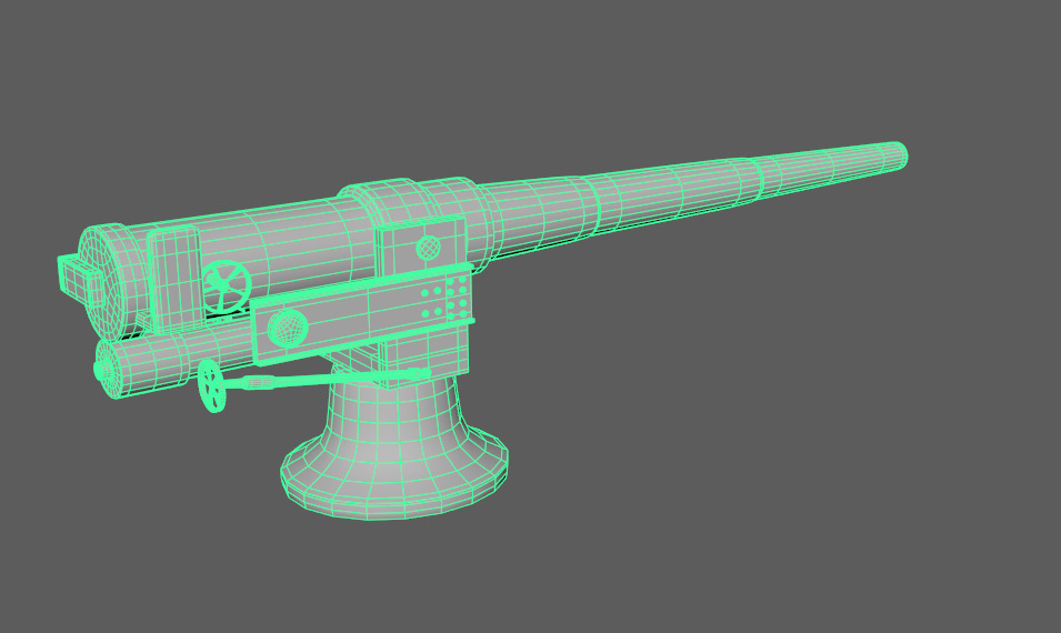 small artilery 3d model pbr Low-poly 3D model_17