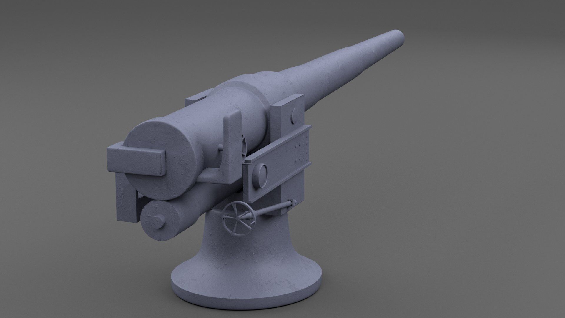 small artilery 3d model pbr Low-poly 3D model_3