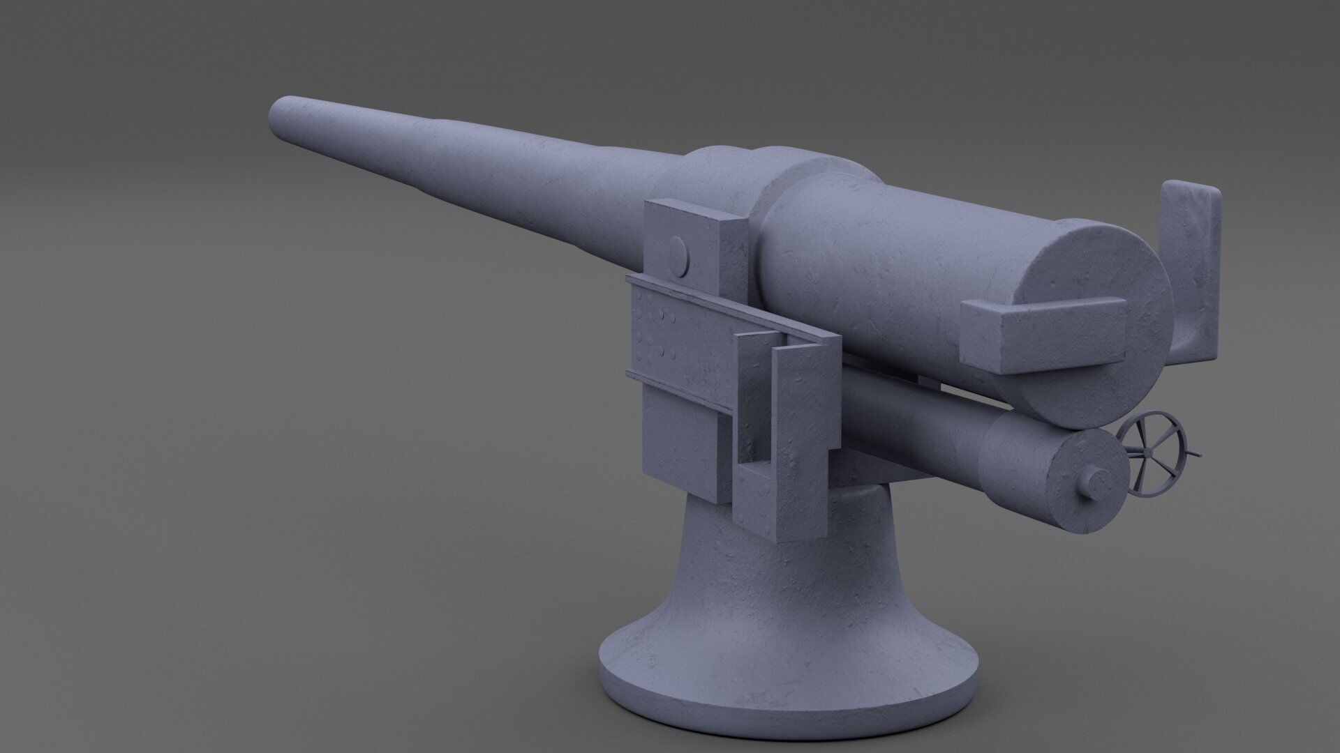 small artilery 3d model pbr Low-poly 3D model_4