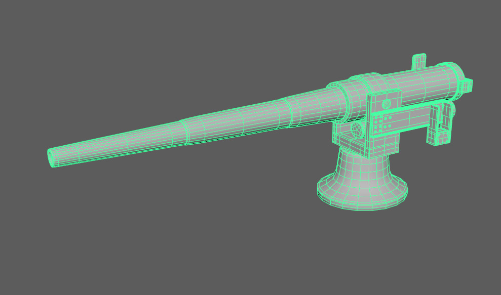 small artilery 3d model pbr Low-poly 3D model_20