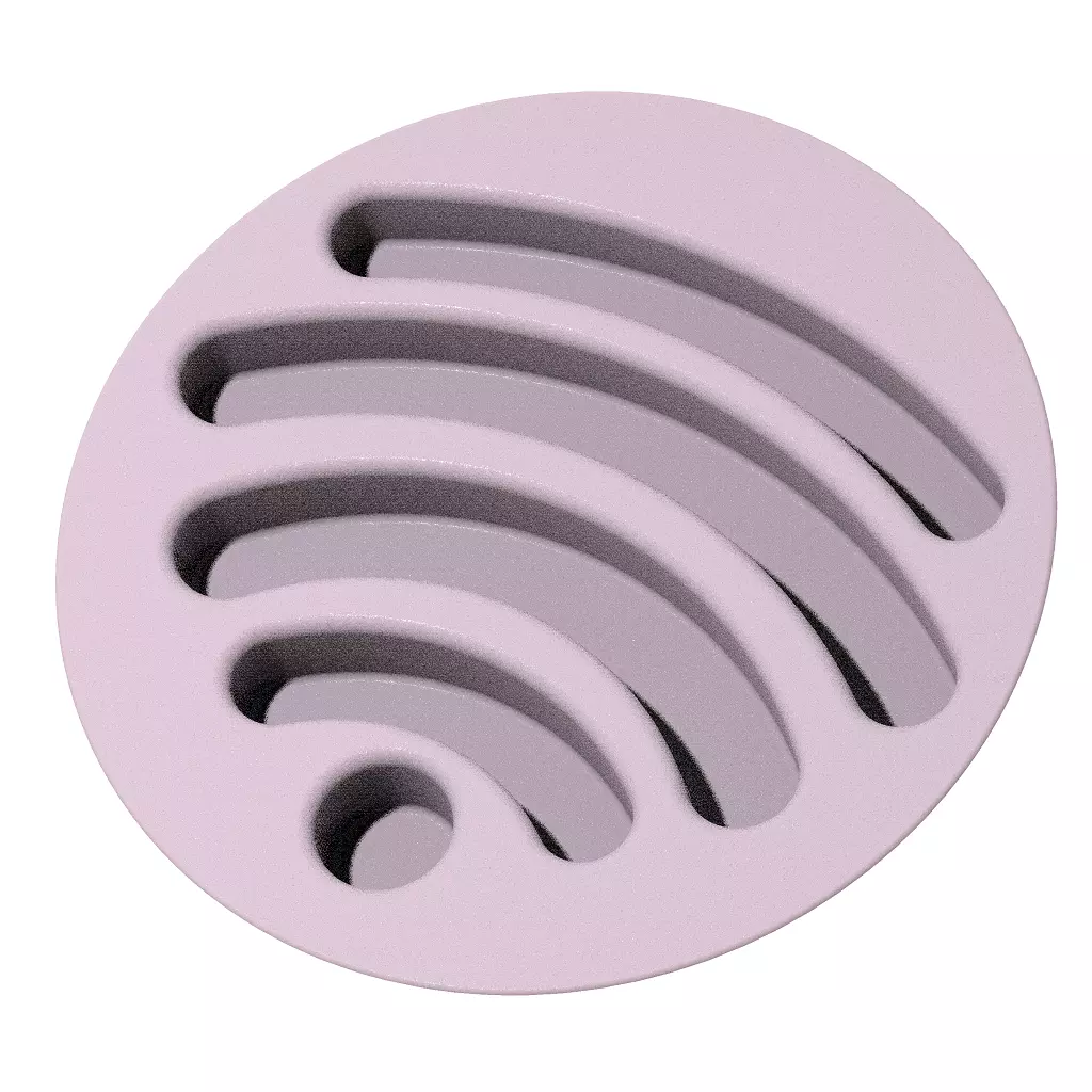 Kids Cartoon WiFi Plate 3D print model_0