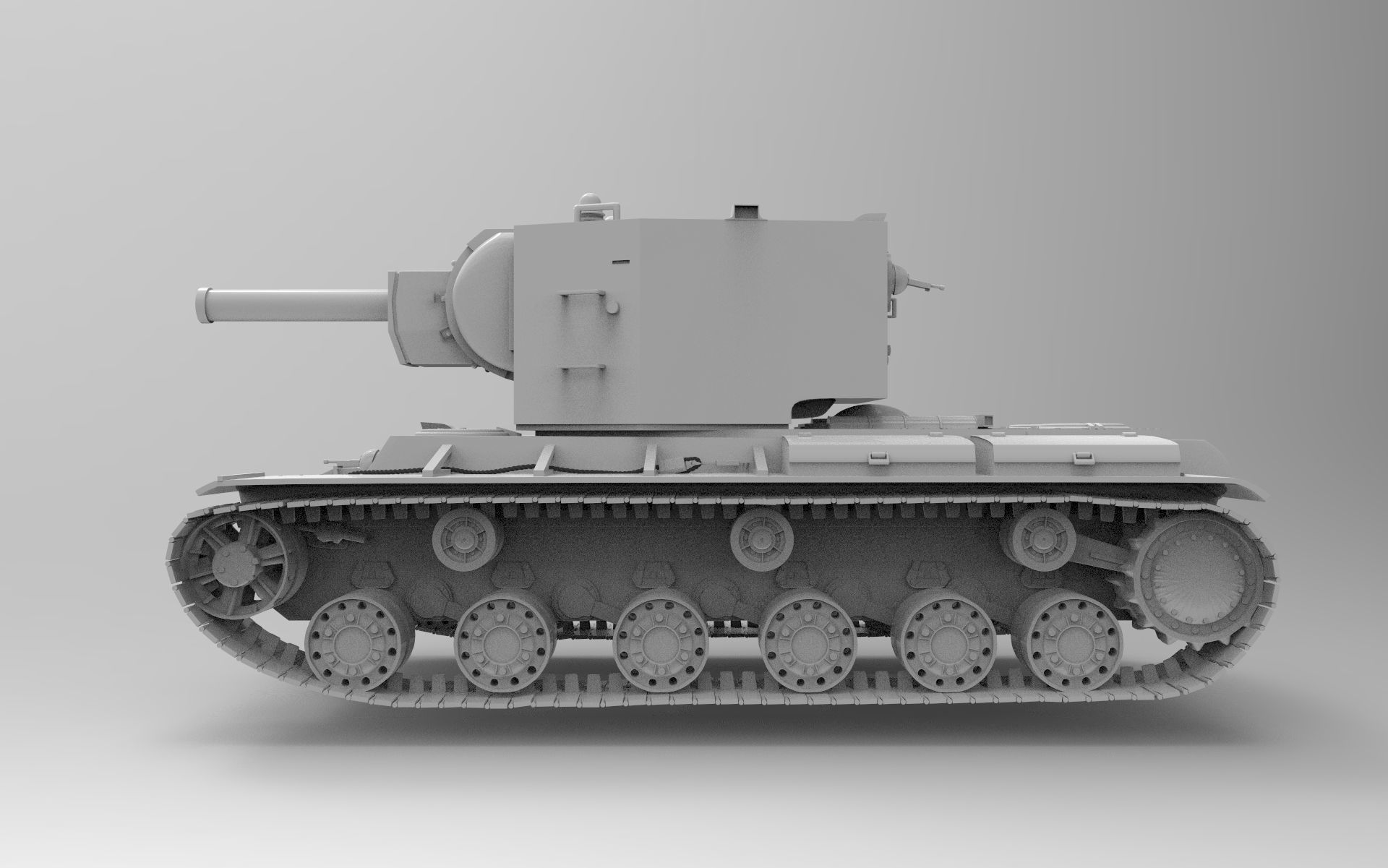 KV-2 tank USSR 3D model_3