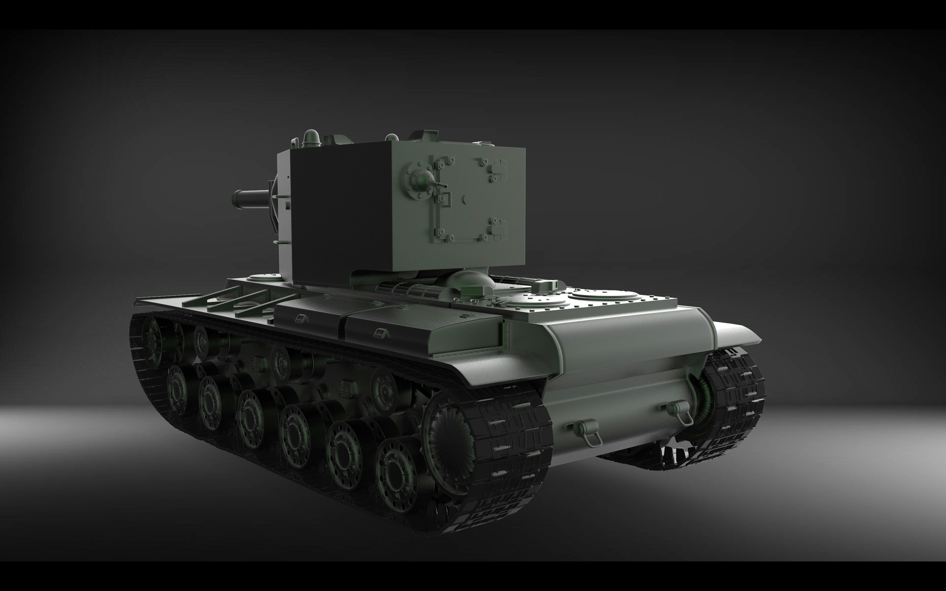 KV-2 tank USSR 3D model_1