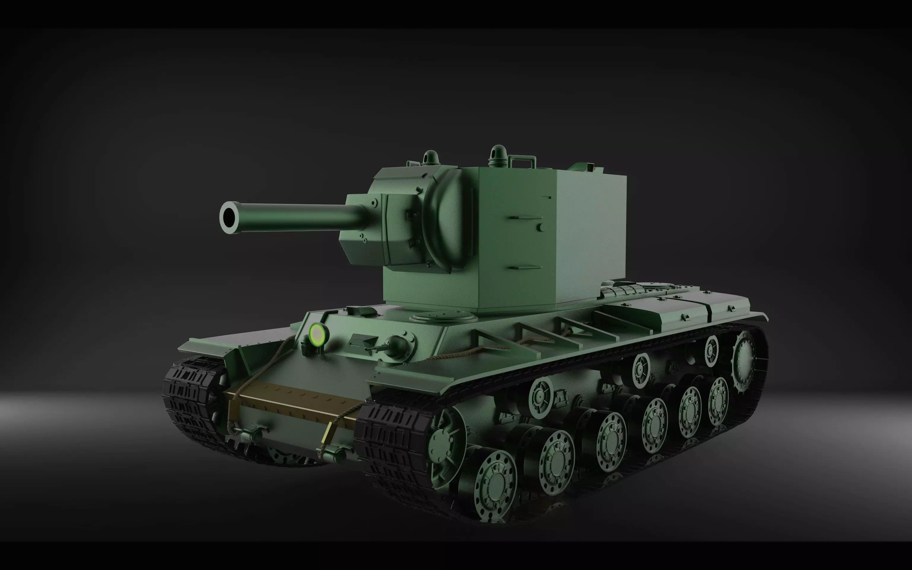 KV-2 tank USSR 3D model_0