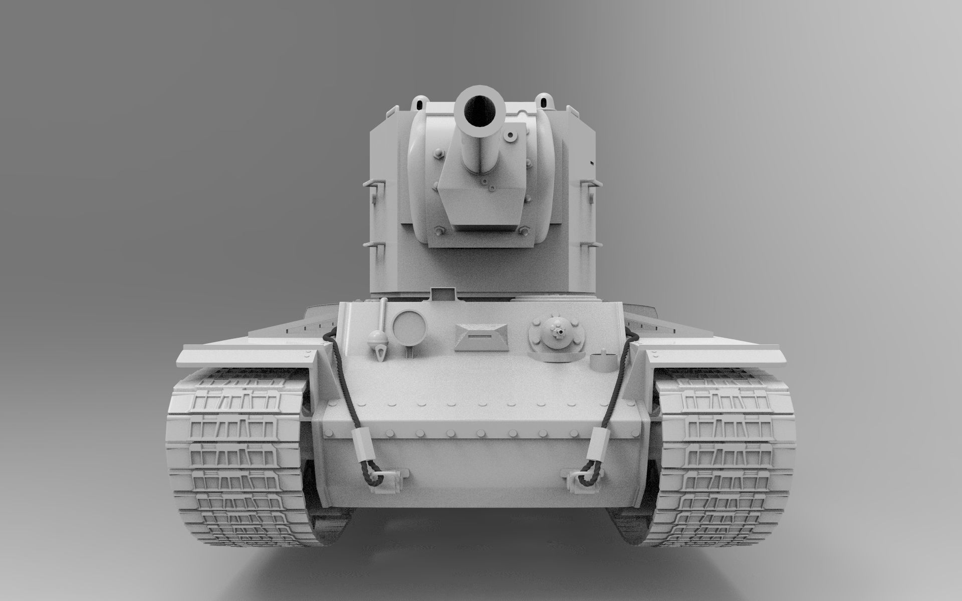 KV-2 tank USSR 3D model_2