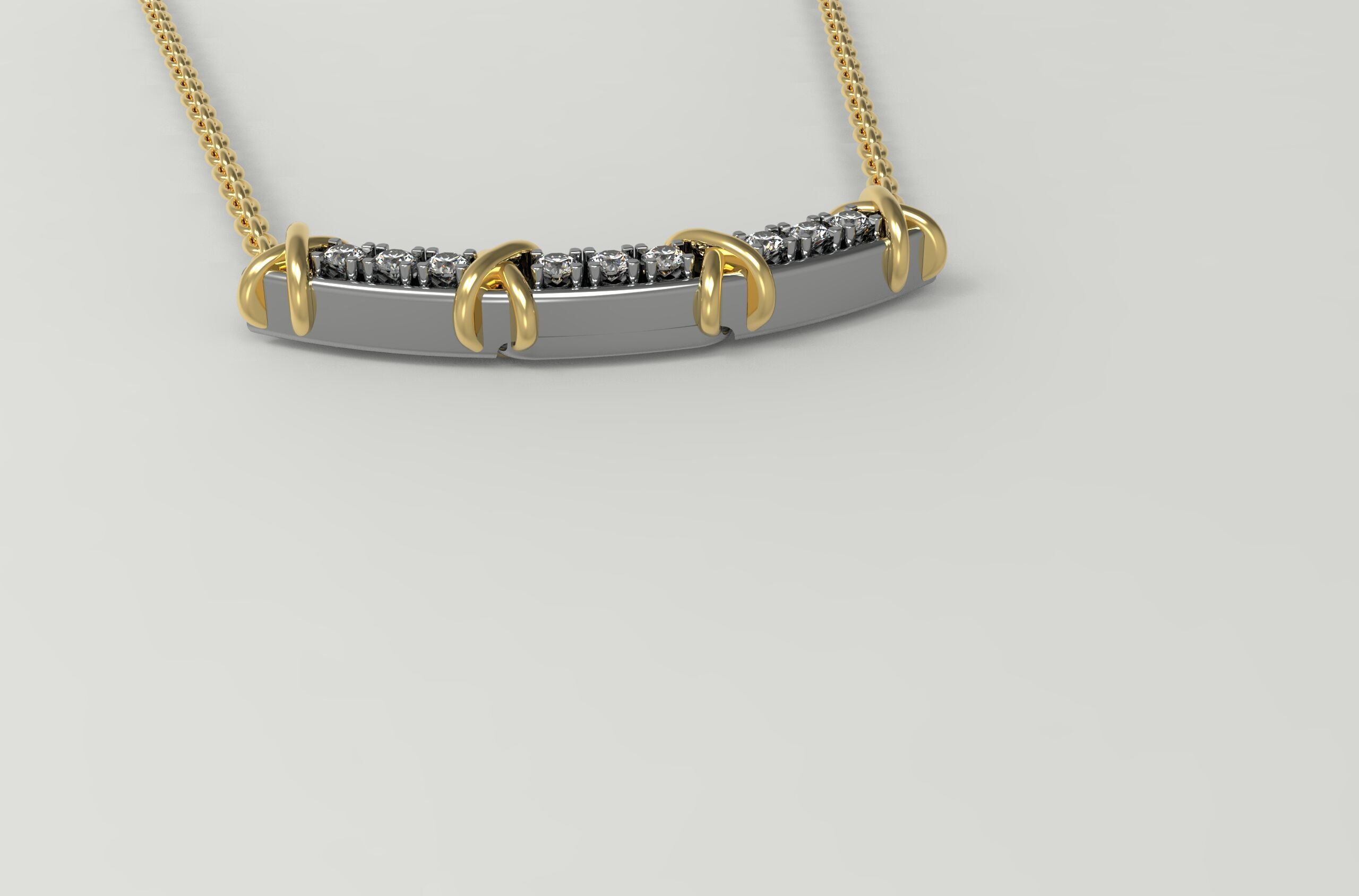 Sixteen Pendant Necklace 3D print model_9