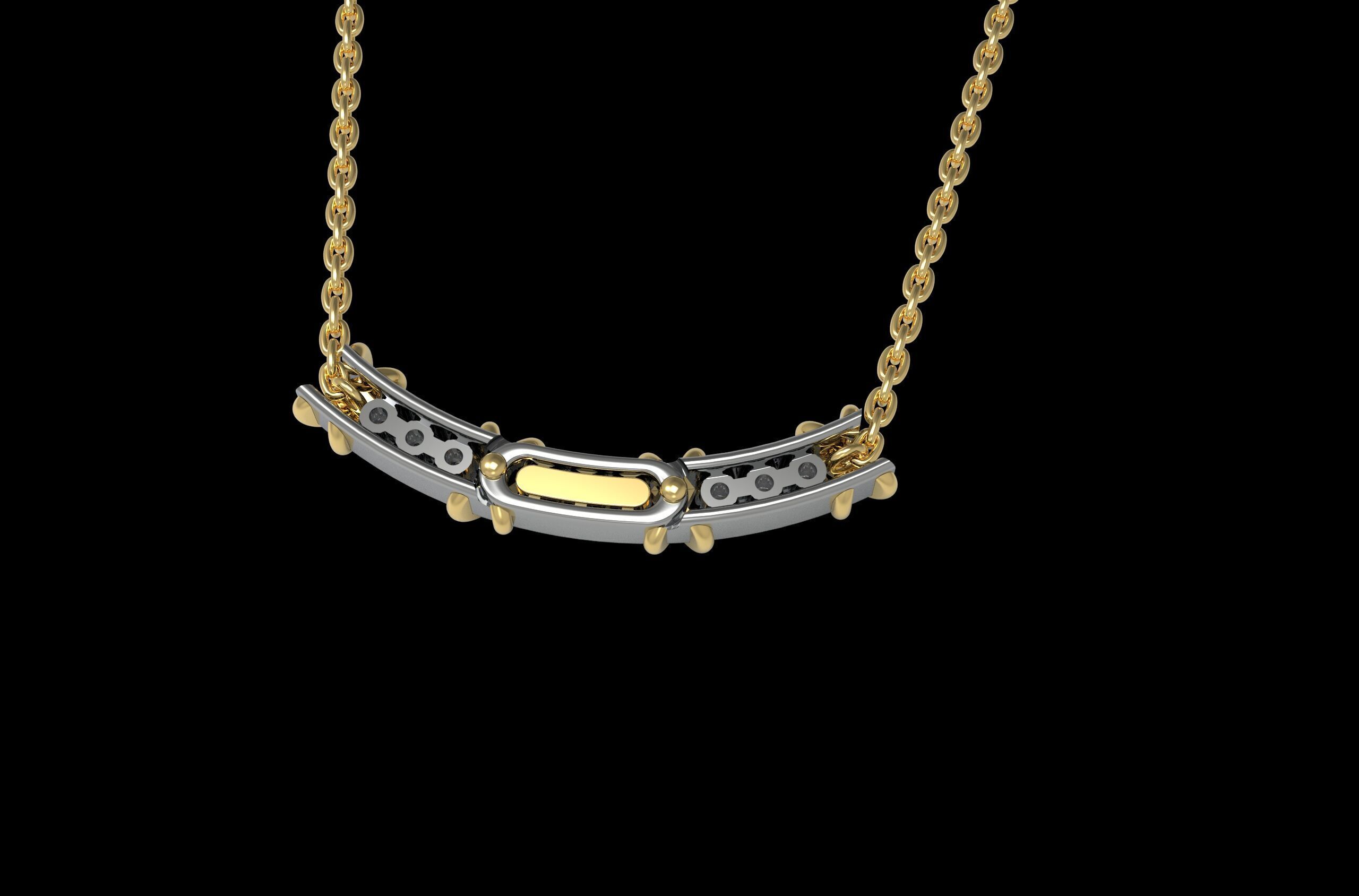 Sixteen Pendant Necklace 3D print model_12