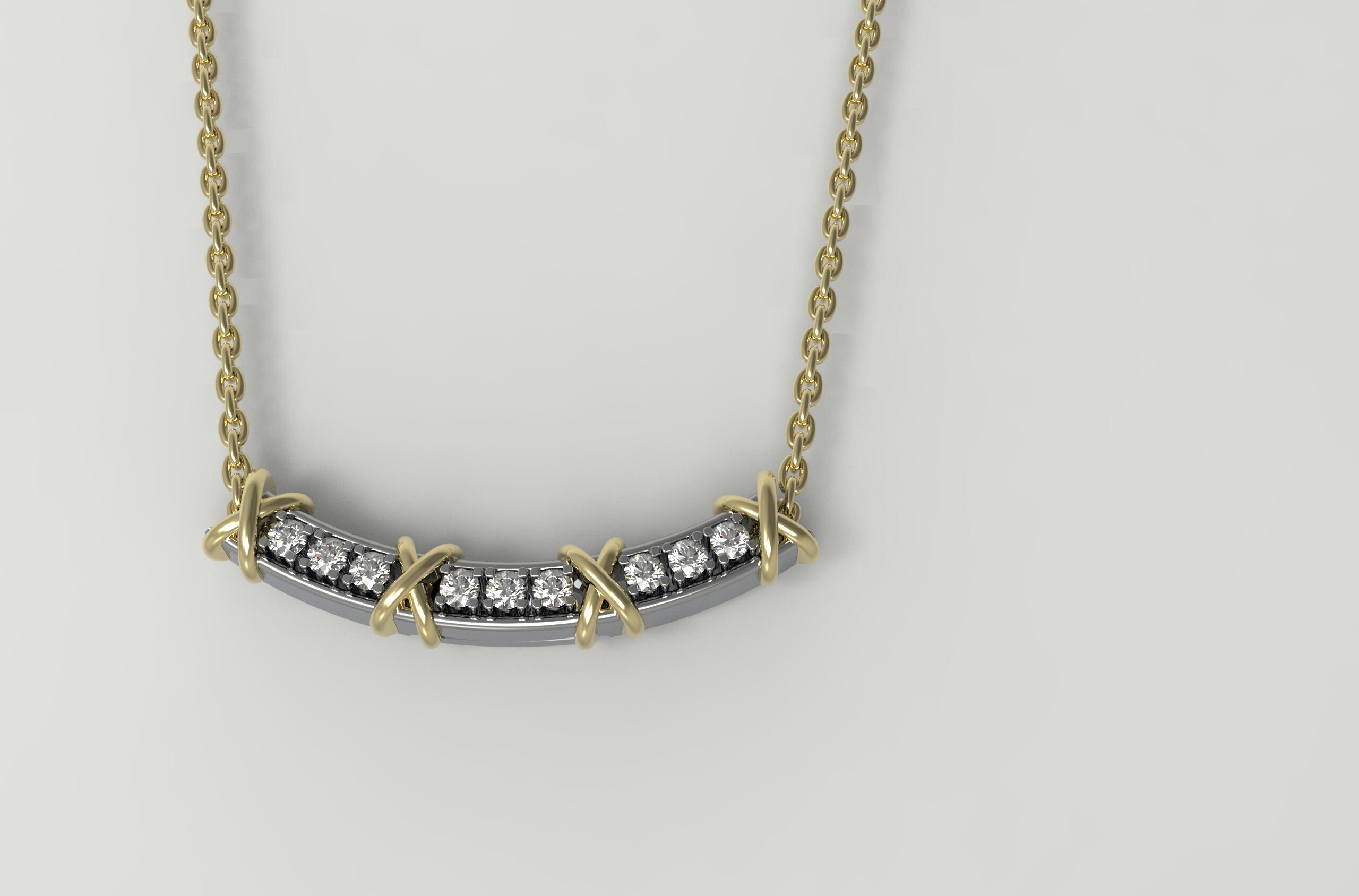 Sixteen Pendant Necklace 3D print model_4