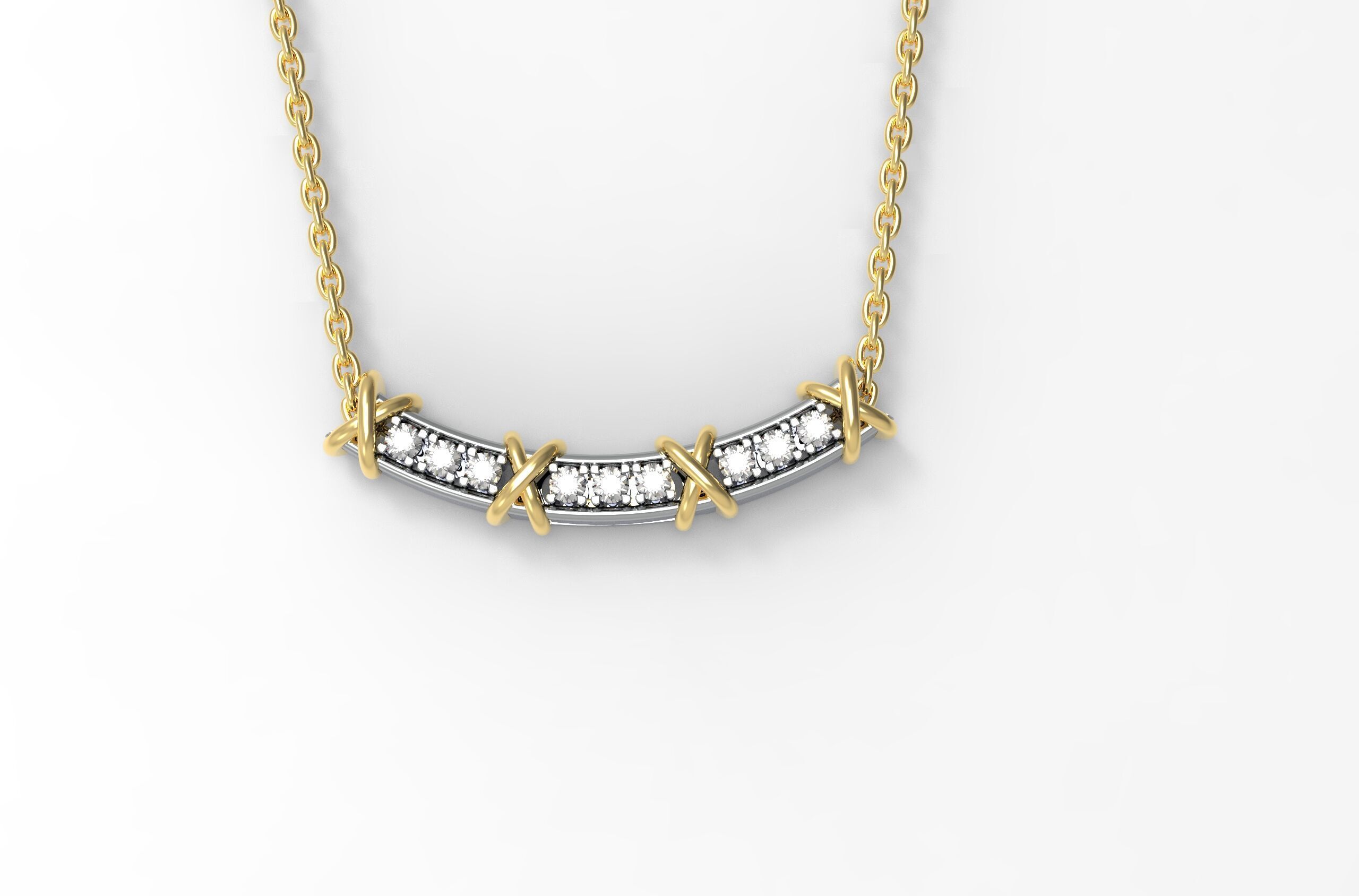 Sixteen Pendant Necklace 3D print model_10